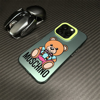 Ốp lưng iphone nhựa acrylic cứng chống sốc Gấu đeo nơ dành cho ip 6/7/8/plus/x/xr/xs/11/12/13/14/15/pro max - dx2012