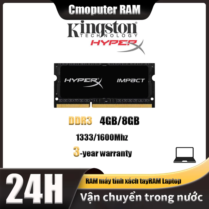 (địa phương)Laptop Ram DDR3 DDR3L 4GB 8GB Kingston Hyperx Notebook RAM 1.35V 1.5V 1600MHZ SODIMM Memory