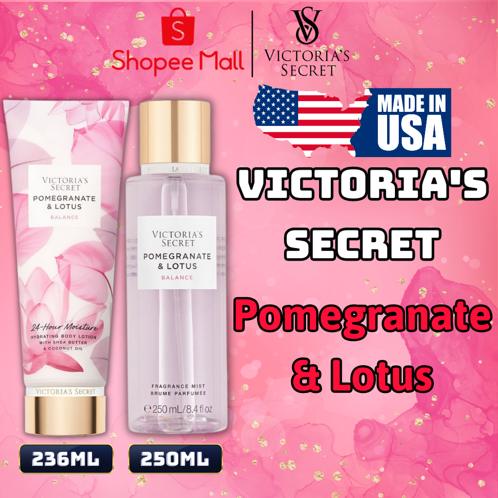 Body Mist Victoria Secret Chính Hãng Pomegranate Lotus, Xịt Thơm Body