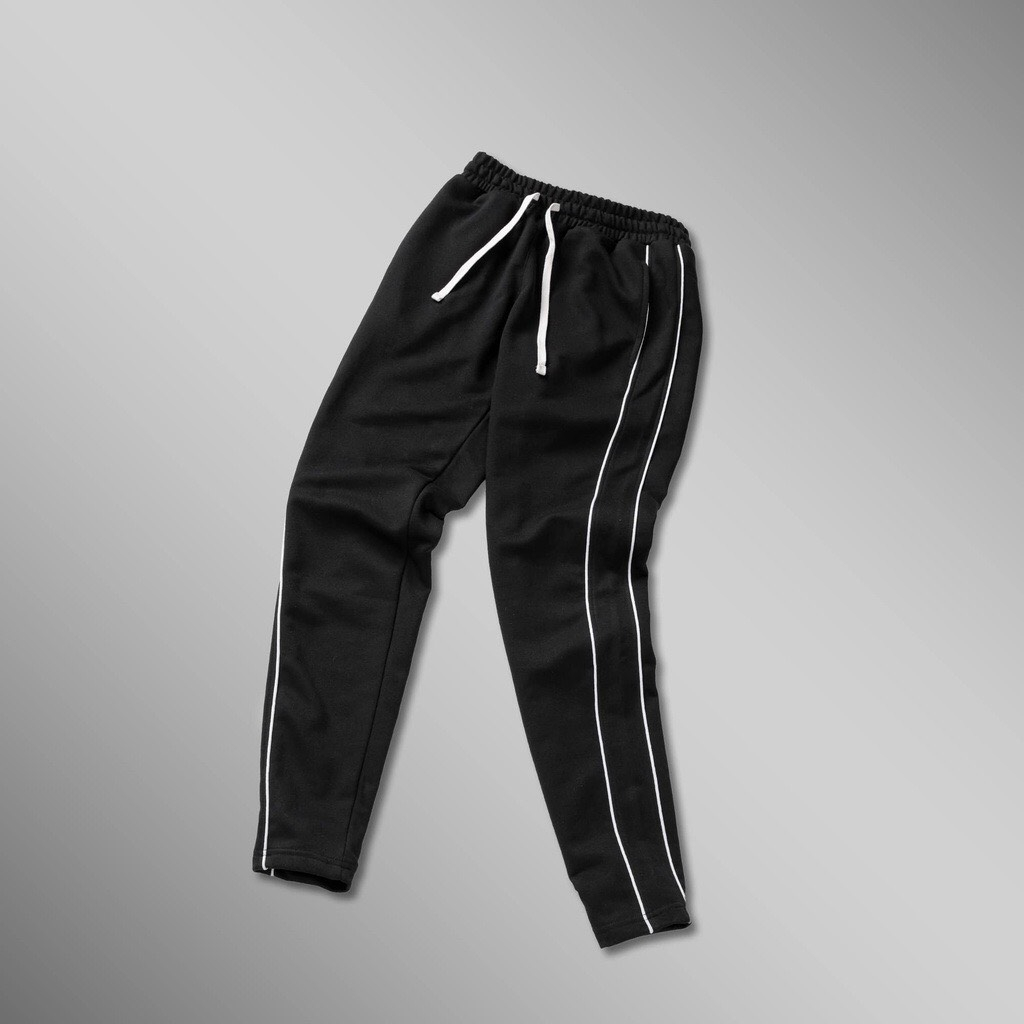 Quần thể thao UNISEX 2 sọc vải poly xịn co giãn cực tốt