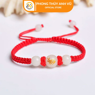 Vòng phong thủy chỉ đỏ may mắn - Vòng đeo tay hình con giáp tuổi mão - bảo hành 12 tháng
