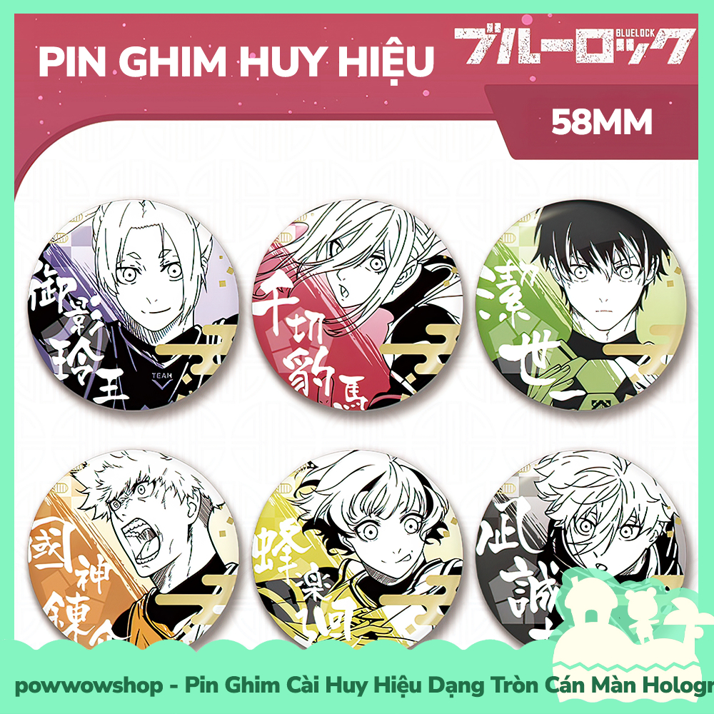 [Sẵn VN - Hỏa Tốc] Huy Hiệu Pin Ghim Dạng Tròn 58mm Cài Áo / Túi / Balo ...