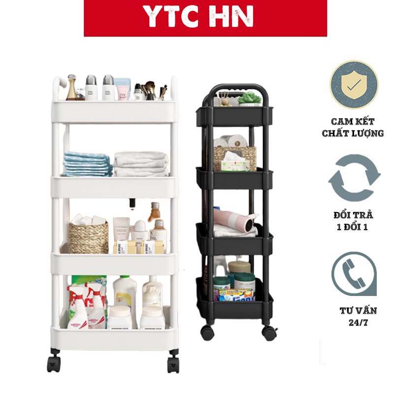 Kệ nhựa 4 tầng phòng tắm thiết kế châu âu - đa năng.(K401)