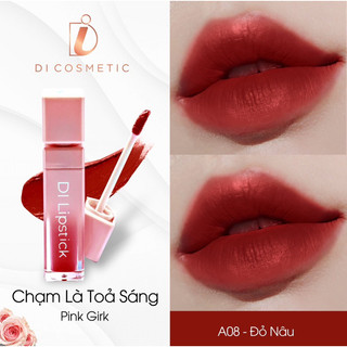 [11.11 MUA 2 TẶNG 1] A08- Đỏ Nâu Son DI Cosmetic Lì Môi Không Chì Chính Hãng