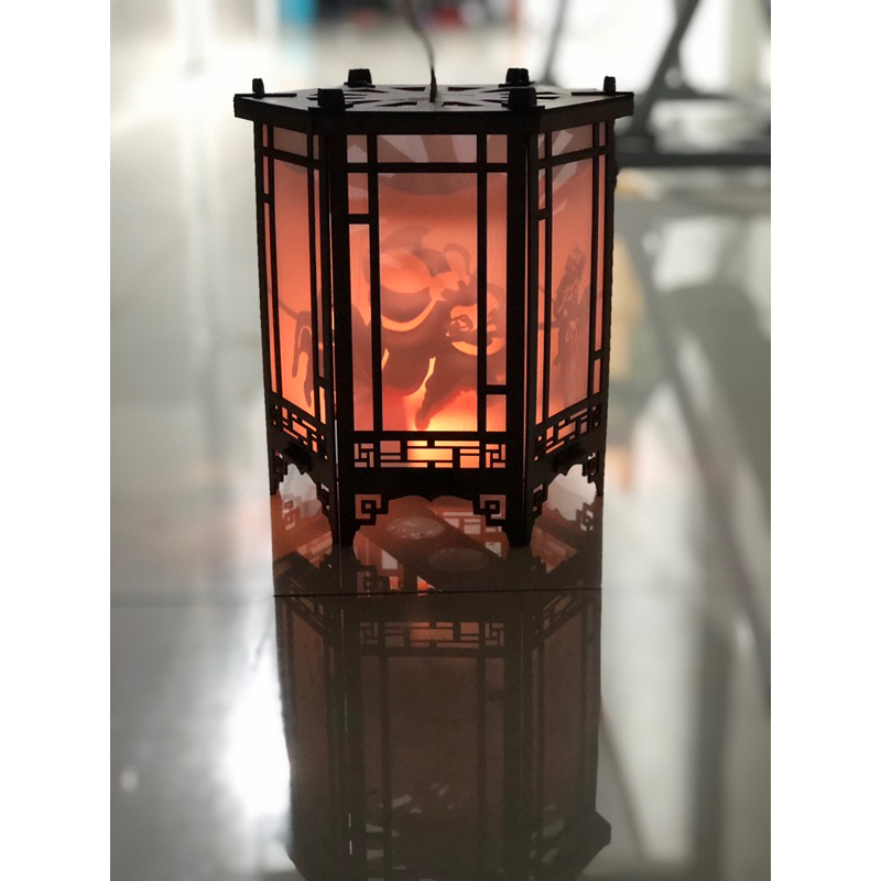 Lồng đèn kéo quân gỗ 24cm