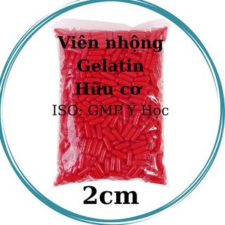 Viên Nang đỏ lớn Gelatin Hữu cơ chuẩn GM.P sử dụng cho cá lóc, cá rồng
