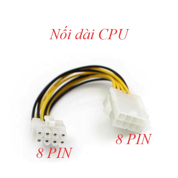 Dây cáp nối dài nguồn CPU 8 Pin đực sang 8 pin cái dài 20cm | Shopee ...