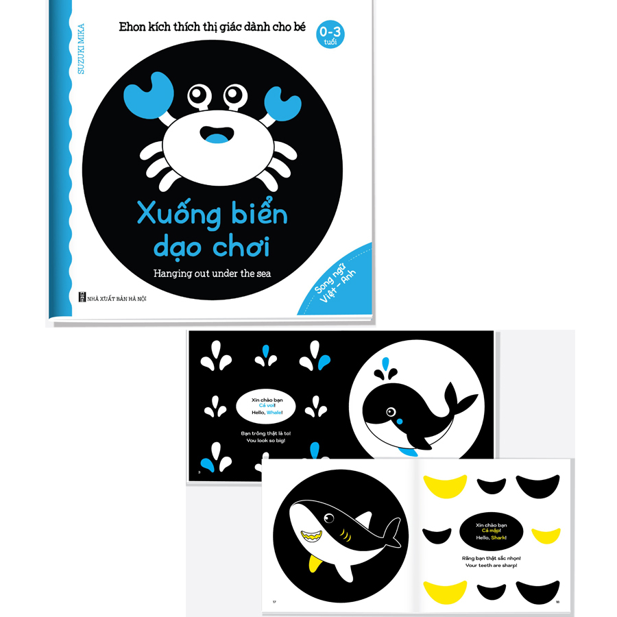 Ảnh Sách - Bộ Ehon kích thích thị giác dành cho bé 0-3 tuổi (bìa cứng chống thấm nước) 2