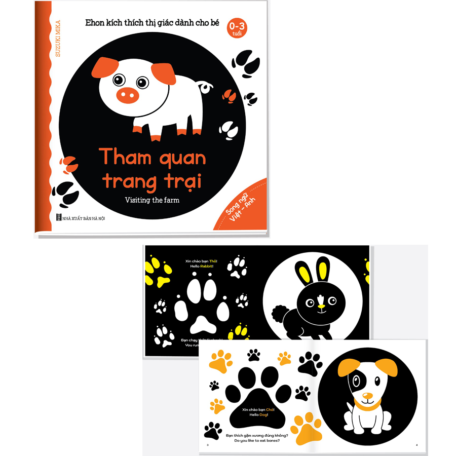 Ảnh Sách - Bộ Ehon kích thích thị giác dành cho bé 0-3 tuổi (bìa cứng chống thấm nước) 4
