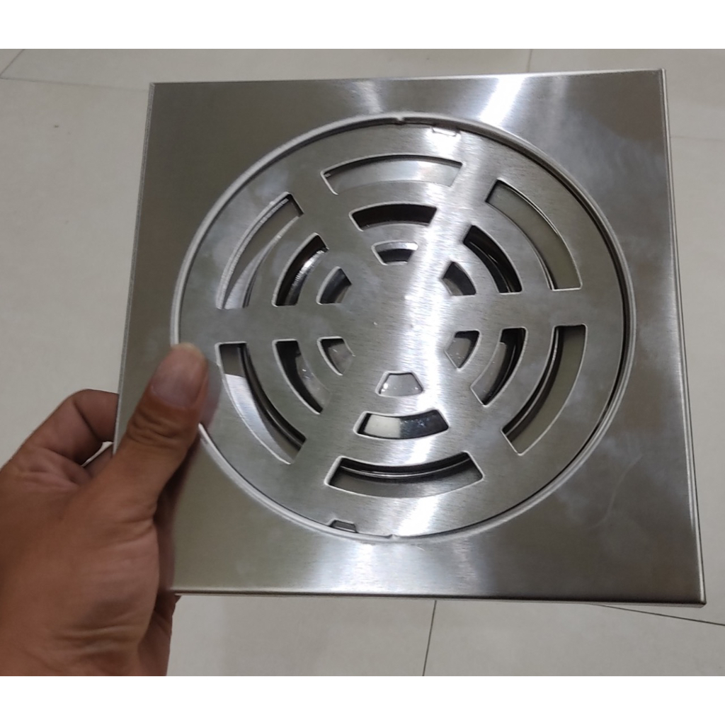 Ga thoát sàn, phễu thoát nước cỡ đại 20 cm x 20 cm vừa ống nhựa phi cỡ phi 150, 160