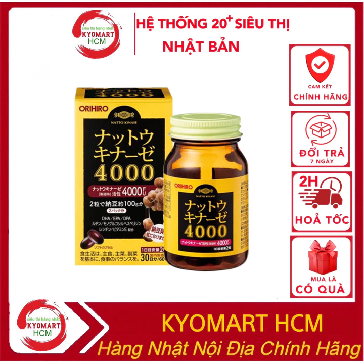 Viên Uống Hỗ Trợ Phòng Đột Quỵ 4000 FU Nhật Bản 60 Viên