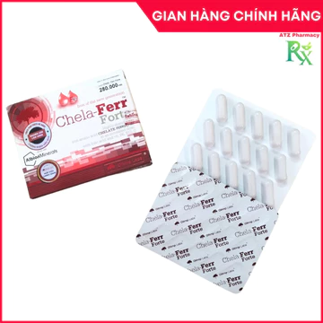 Chela Ferr Forte - Viên uống bổ sung sắt cho người thiếu máu, thiếu sắt, bà bầu (Hộp 30 viên) - ATZ Pharmacy