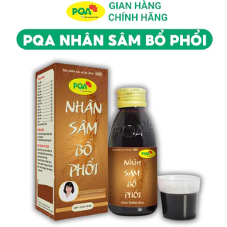 Siro PQA Nhân sâm bổ phổi hỗ trợ thanh họng, bổ phổi, giảm ho, long đờm . Hộp 125ml