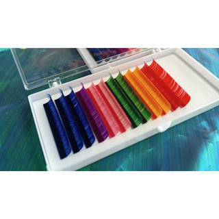 Mi khay LASHES SUPPLY 12 line MÀU ĐEN độ cong D, chất mi silk Hàn, mềm dễ bắt keo, dùng để nối volume, classic