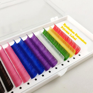 Mi khay LASHES SUPPLY 12 line MÀU ĐEN độ cong D, chất mi silk Hàn, mềm dễ bắt keo, dùng để nối volume, classic