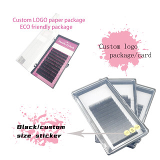 Mi khay LASHES SUPPLY 12 line MÀU ĐEN độ cong U, chất mi silk Hàn, mềm dễ bắt keo, dùng để nối volume, classic