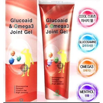 Combo 2 Dầu xoa bóp khớp Glucoaid & Omega3 Cream 165ml, dầu lạnh Hàn Quốc, dầu đỏ, dầu lạnh bôi khớp