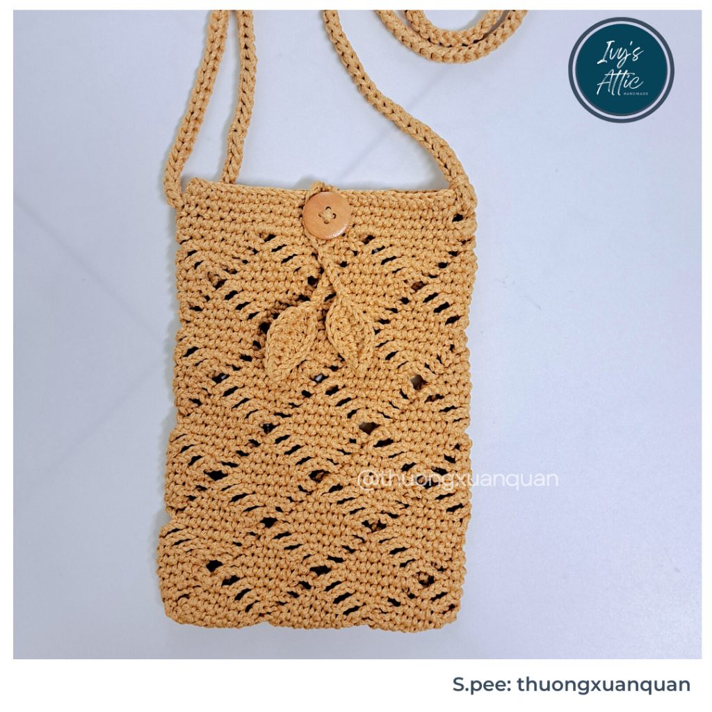 Túi đeo chéo bằng len túi đeo hông handmade dùng để đựng đồ nhỏ lặt vặt ...