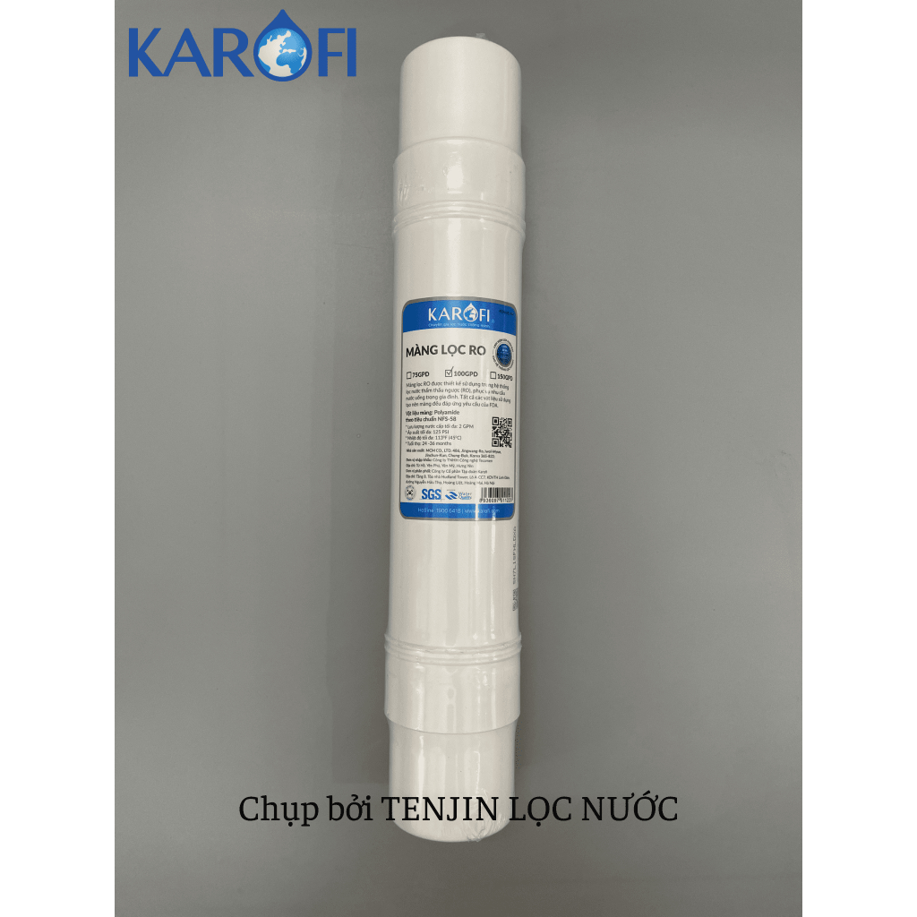 Màng Lọc RO Membrane Karofi Sản Xuất Tại Hàn Công Suất 100GPD Cắm Nhanh -Lõi Lọc Số 4, Màng RO Nhập Khẩu Hàn