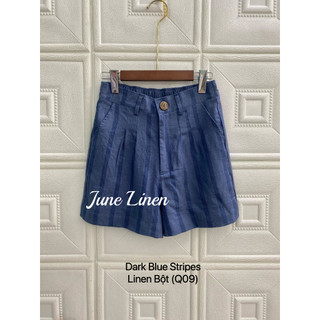 [JUNE LINEN] Q09. Quần short LINEN sọc 2 MÀU.
