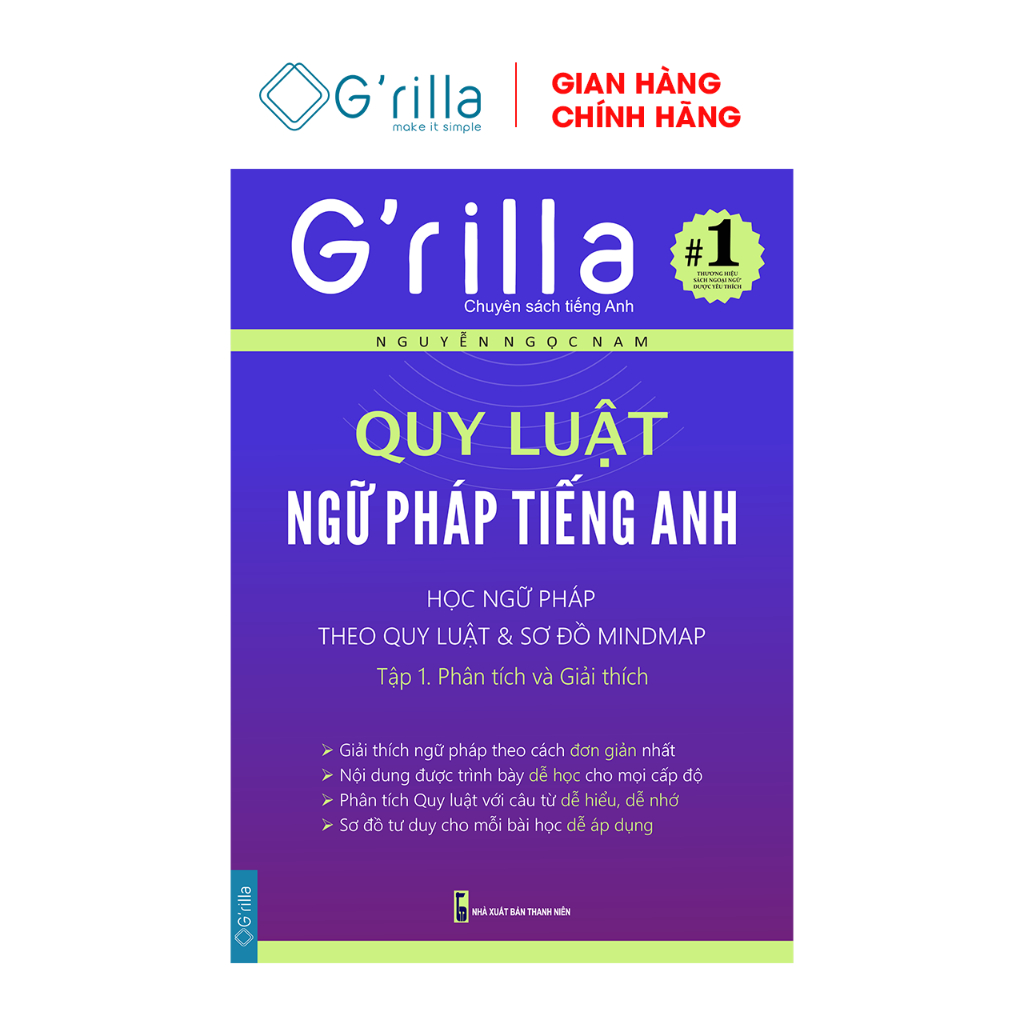 Ảnh Sách Quy luật ngữ pháp tiếng Anh Grilla Tập 1. Phân tích & Giải thích 1