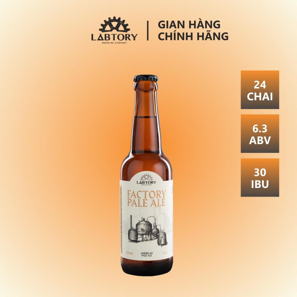 Bia thủ công FACTORY thùng 24 chai (330ml/chai) | Shopee Việt Nam