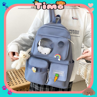 Balo Đi Học Cute Phong Cách Hàn Quốc Ulzzang Thời Trang Basic Trơn TV26-42