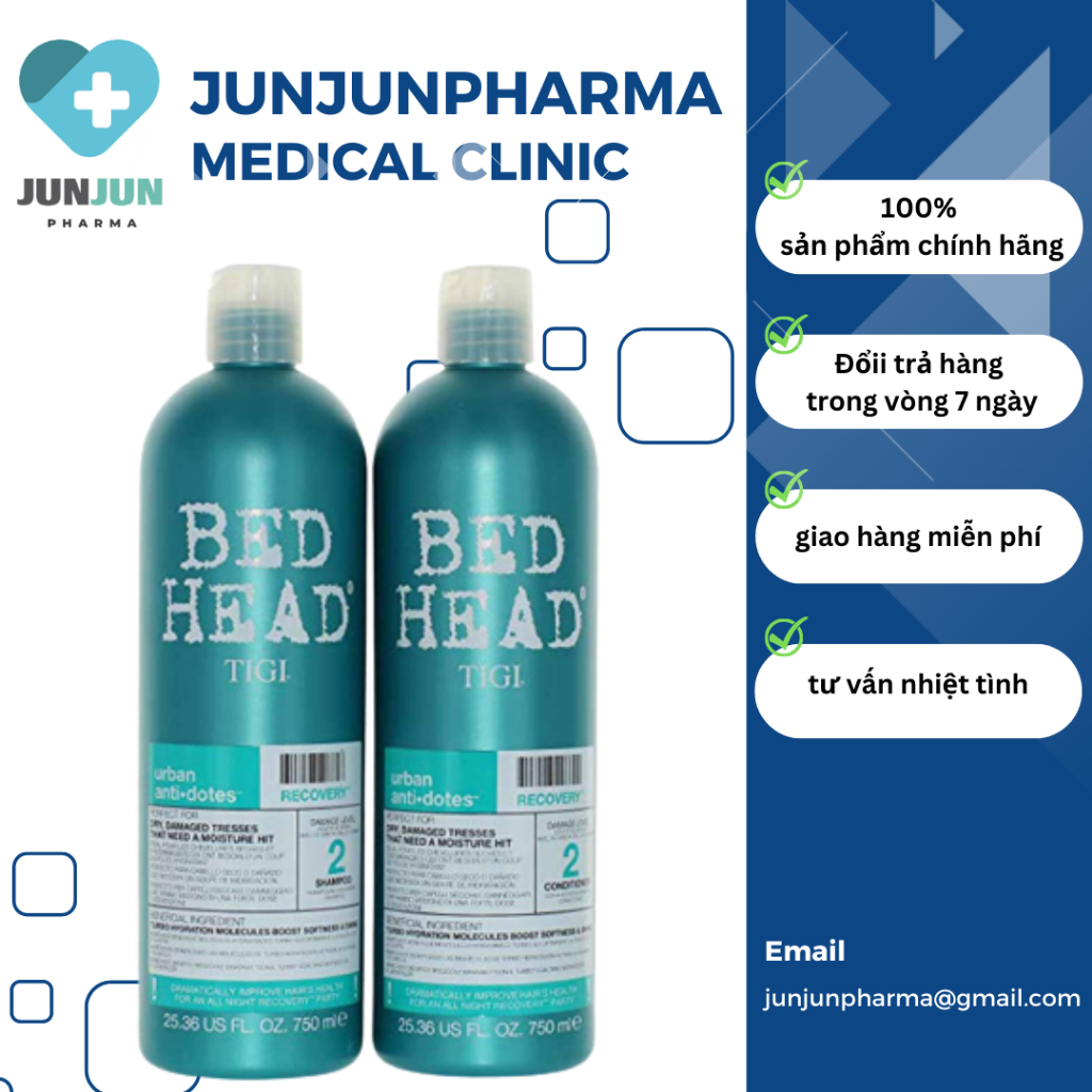 Dầu gội xã TiGi BED HEAD phụ hồi sinh lực 2 Urban Antidotes 750ml x2