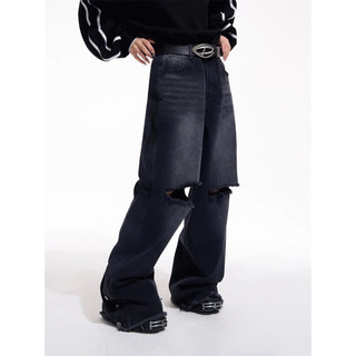 Quần Jeans Ống Siêu To Nam Nữ Unisex Màu Xanh và Đen Jeans Wash