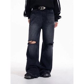 Quần Jeans Ống Siêu To Nam Nữ Unisex Màu Xanh và Đen Jeans Wash