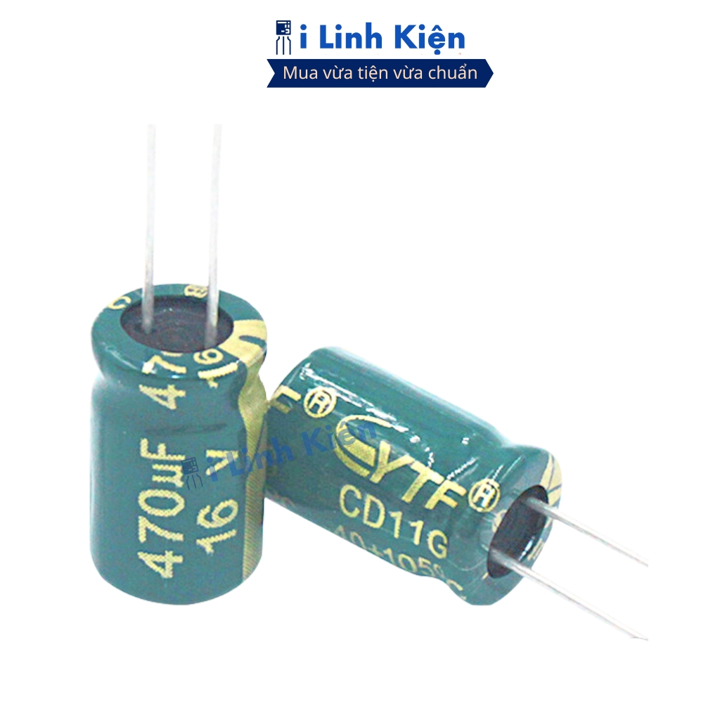 Tụ hóa 16V 470uF (5 tụ) 8x12mm tần số cao ilinhkien