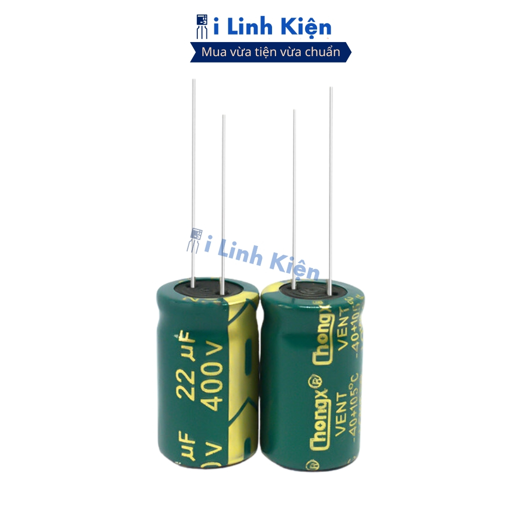 Tụ hóa 400V 22UF (5 tụ) chính hãng đảm bảo chất lượng ilinhkien.