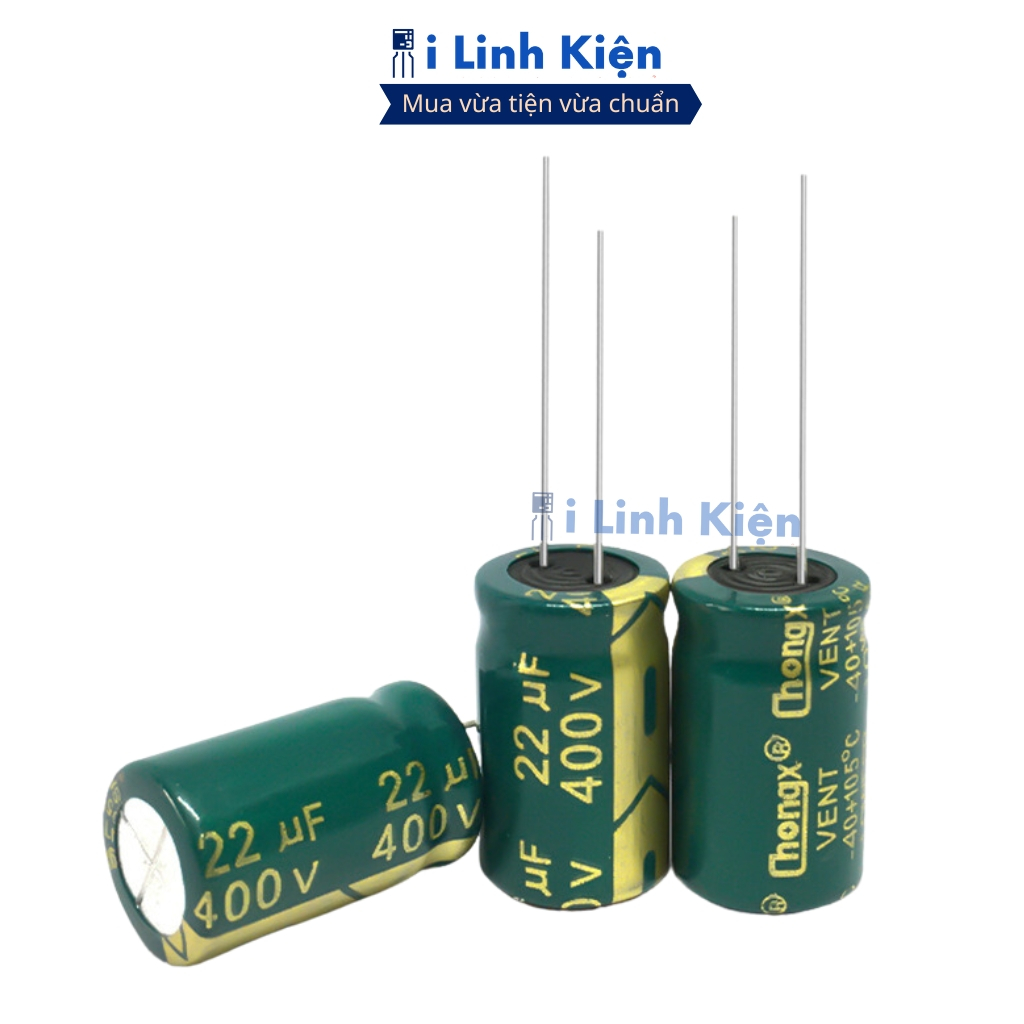 Tụ hóa 400V 22UF (5 tụ) chính hãng đảm bảo chất lượng ilinhkien.