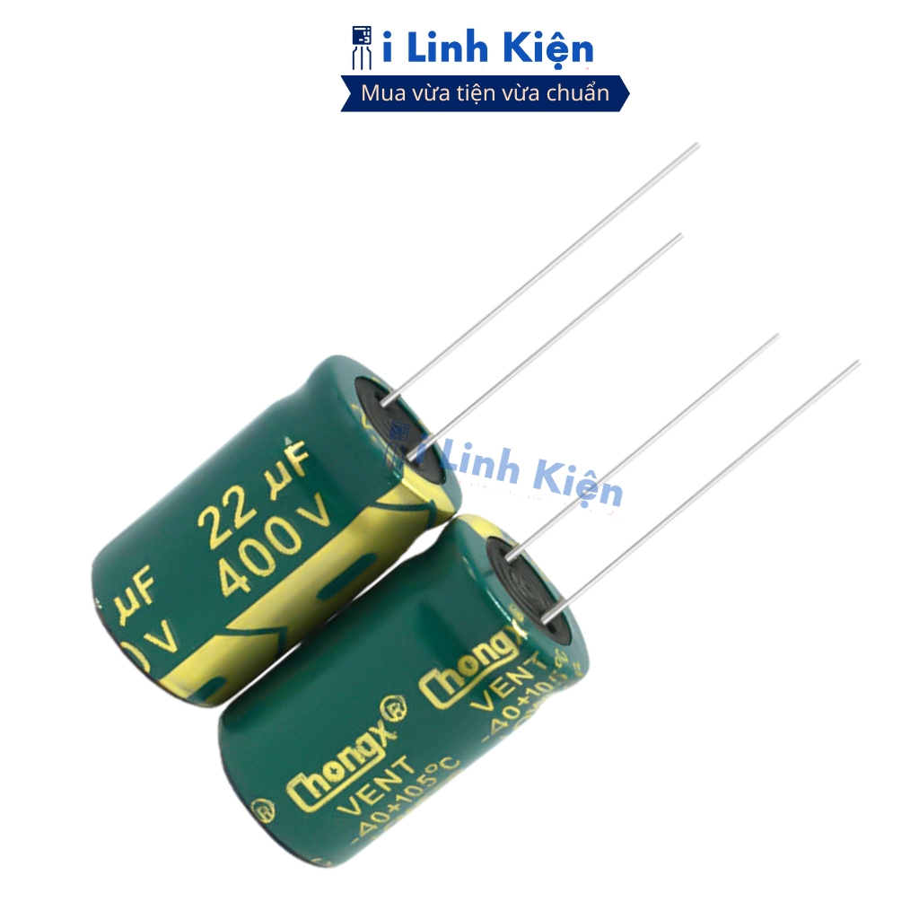 Tụ hóa 400V 22UF (5 tụ) chính hãng đảm bảo chất lượng ilinhkien.