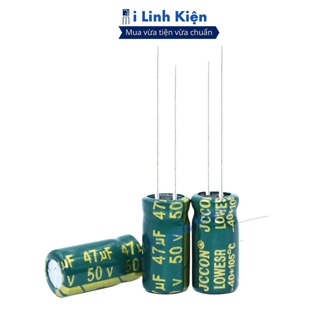 Tụ hóa 50V 1uF-3300uF tần số cao chính hãng đảm bảo chất lượng ilinhkien.