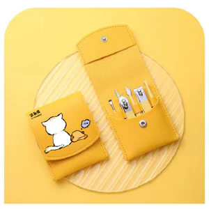 Bộ bấm móng 7 món bao da Mèo con cute