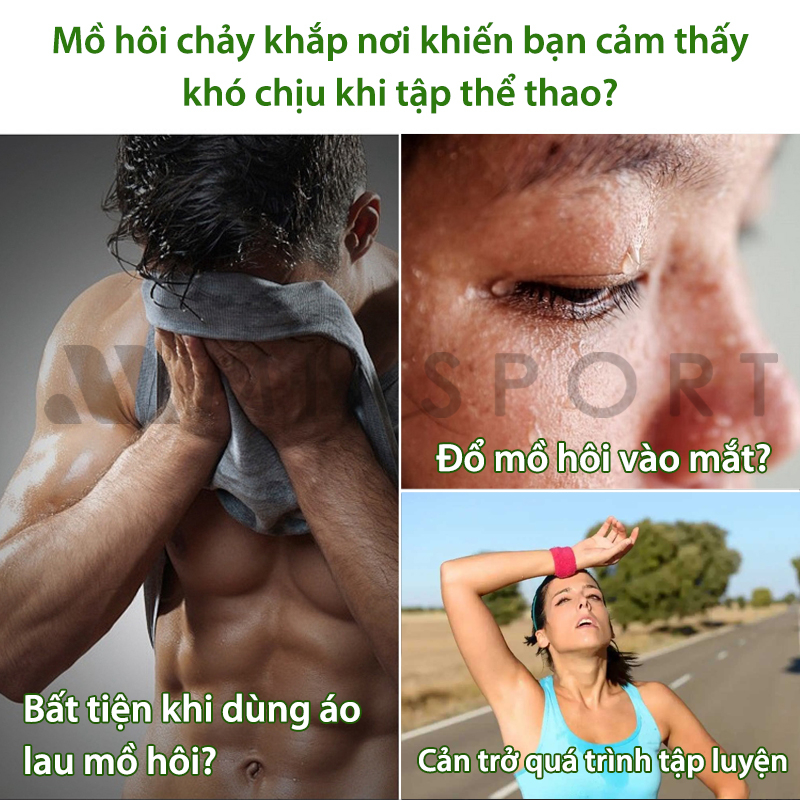 Ảnh Băng Đô Thể Thao Headband AOLIKES Thấm Hút Và Chặn Mồ Hôi Tập Gym, Yoga 2