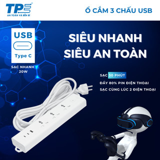 Ổ Cắm Điện Sạc Nhanh 20W USB Type C TPE - ODN3/USB - thietbidienelec68