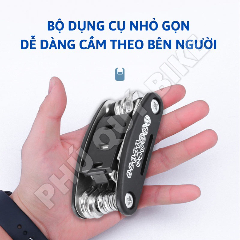 Bộ lục Giác Da Năng 16 Món Sửa Chữa Xe Đạp Nhỏ Gọn
