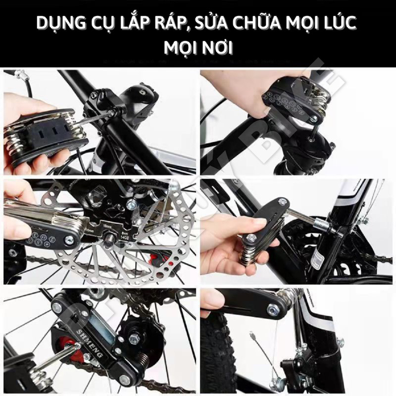 Bộ lục Giác Da Năng 16 Món Sửa Chữa Xe Đạp Nhỏ Gọn