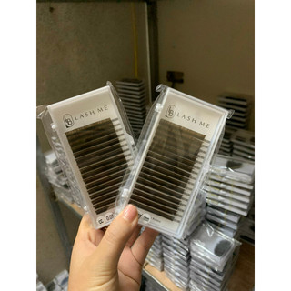 Mi khay LASHES SUPPLY 16 line MÀU NÂU độ cong C,CC,D + MIX ĐỦ MÀU  chất mi silk Hàn, mềm dễ bắt keo.