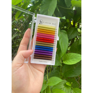 Mi khay LASHES SUPPLY 16 line MÀU NÂU độ cong C,CC,D + MIX ĐỦ MÀU  chất mi silk Hàn, mềm dễ bắt keo.