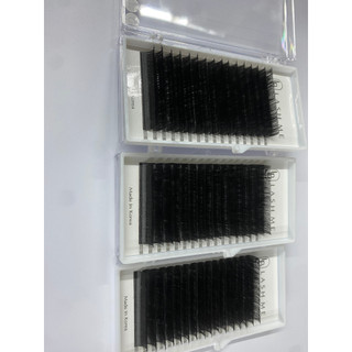 Mi khay LASHES SUPPLY 16 line MÀU ĐEN độ cong C, chất mi silk Hàn, mềm dễ bắt keo, dùng để nối volume, classic