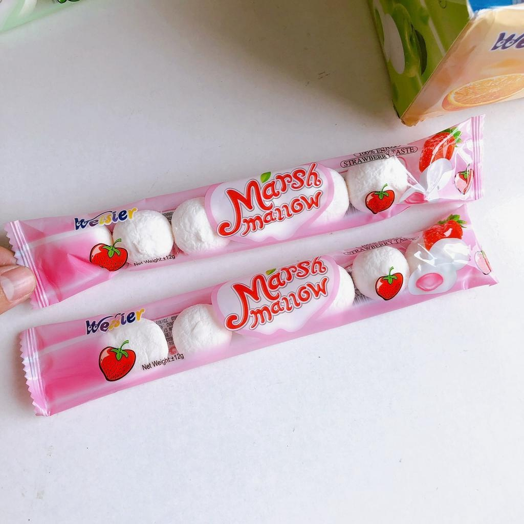 Set 10 Túi Kẹo Marshmallow Nhân Chảy Vị Trái Cây, Kẹo Dẻo Nội Địa Thái Lan