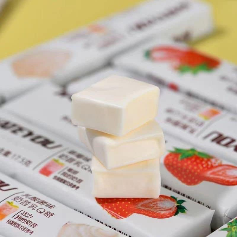 Set 10 Thanh Kẹo Sữa Chua Hoa Quả Các Vị Nội Địa, Kẹo Mềm Trái Cây Thanh 17gr