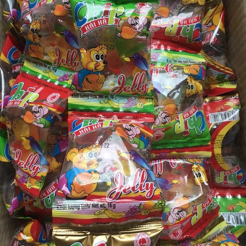 Dây 10 Gói ChipChip Jelly Hải Hà Trái Cây Hỗn Hợp, Đồ Ăn Vặt Tuổi Thơ