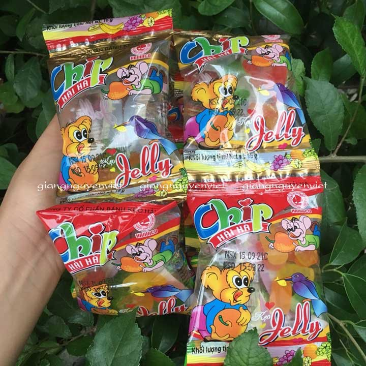 Dây 10 Gói ChipChip Jelly Hải Hà Trái Cây Hỗn Hợp, Đồ Ăn Vặt Tuổi Thơ