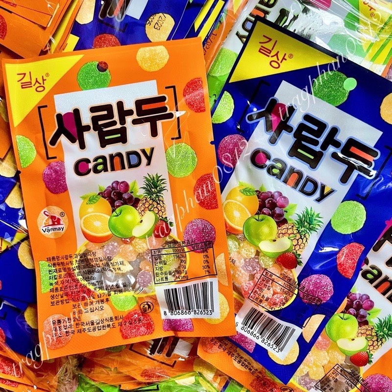 Combo 10 Gói Kẹo Candy Trái Cây Vị Tuổi Thơ, Gói 16gr
