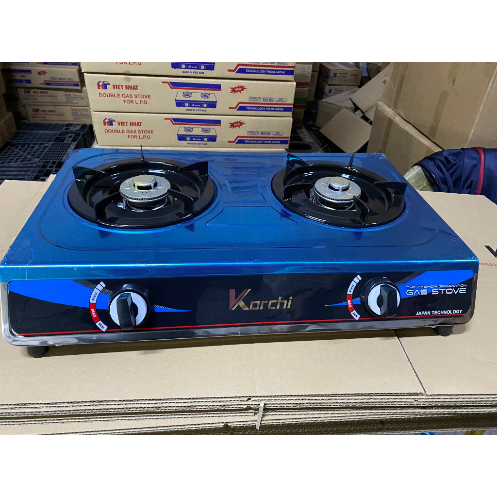 Bếp gas Korchi- Bếp gas đôi inox - Bảo hành 24 tháng