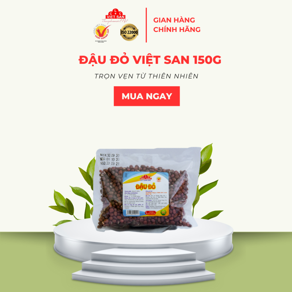 Đậu Đỏ Việt San 150g/300g/500g – Hạt Chắc Mẩy, Dễ Nấu, Thích Hợp Nấu Chè, Làm Bánh Nấu Xôi